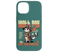 Carcasa para iPhone 14 100th Day of School Teachers Kids Child Happy 100 Days Cat