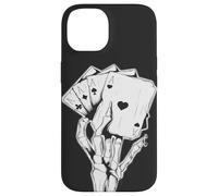 Carcasa para iPhone 14 4 Ases Poker Mano Esqueleto Dedos