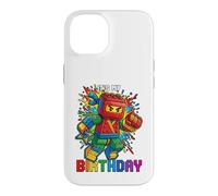 Carcasa para iPhone 14 7º cumpleaños niño Ninja ladrillo Bloque Maestro Constructor 7 años niño