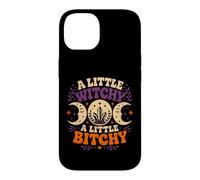 Carcasa para iPhone 14 A Little Witchy Moon Gothic Bitchy Retro Goth Mujeres Niñas