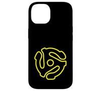 Carcasa para iPhone 14 Adaptador de Disco Vintage de 45 RPM con Eje de música de Vinilo Retro