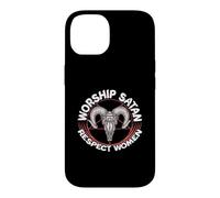 Carcasa para iPhone 14 Adoración Satanás Respeto Mujeres Feminista Satanista Satánico