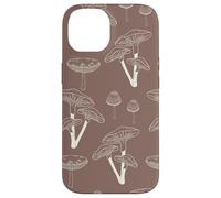 Carcasa para iPhone 14 Aesthetic Cottagecore Vintage Mushroom Garden Brown