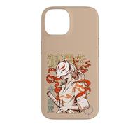 Carcasa para iPhone 14 Aesthetic Japanese Kabuki Kitsune Mask Demon Samurai Girl
