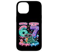 Carcasa para iPhone 14 Ahora Tengo 6 El próximo año seré 7 Kaiju Ice Cream 67 Meme Bday