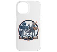 Carcasa para iPhone 14 AI tomó mi Trabajo Programador Divertido Robot Humor