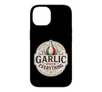 Carcasa para iPhone 14 Ajo sobre Todo Divertido Amante De La Comida Italiana Humor