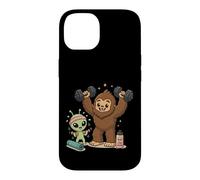 Carcasa para iPhone 14 Alien Bigfoot Stay Weird Funny Workout Friends
