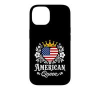 Carcasa para iPhone 14 American Queen America Flag USA Proud American Woman