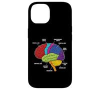 Carcasa para iPhone 14 Anatomía del Cerebro Humano Neurociencia etiquetados lóbulos de la Corteza
