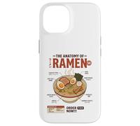 Carcasa para iPhone 14 Anatomía del Ramen Comida Japonesa Retro Gastronomía Estética