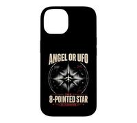 Carcasa para iPhone 14 Ángel o OVNI 8 Estrellas Puntiagudas desclasificado UAP Ezequiel Wheel