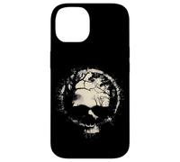 Carcasa para iPhone 14 Anillo de Calavera de Bosque y Luna Surrealista Ghostly Gothic Horror Graphic