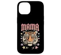 Carcasa para iPhone 14 Arte gráfico de Mama Tiger Face Rebel Mom Wild Animal