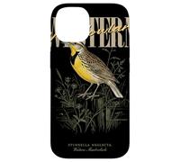 Carcasa para iPhone 14 Arte Vintage de observación de Aves de Western Meadowlark Love Birds