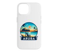 Carcasa para iPhone 14 Aruba Eagle Beach Tropical Sunset Viajes Diseño