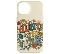 Carcasa para iPhone 14 Aunt of The Year Retro Floral Auntie