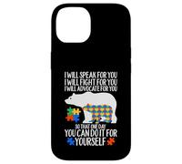 Carcasa para iPhone 14 Autismo Mama Bear I Will Speak Fight Advocate For You