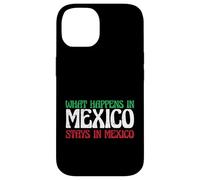 Carcasa para iPhone 14 Aventura Mexicana Lo Que Pasa en México se Queda en México