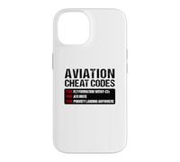 Carcasa para iPhone 14 Aviation Cheat Codes Divertido Piloto Avion Transpondedor