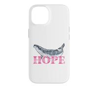 Carcasa para iPhone 14 Ballena jorobada Hope Line Art - Diseño detallado de Ballena