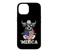 Carcasa para iPhone 14 Bandana Barral Racer con la Bandera Estadounidense de Rodeo Cowboy Country