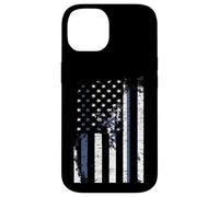 Carcasa para iPhone 14 Bandera de Israel Envejecido, Encima, Bandera Americana