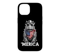 Carcasa para iPhone 14 Bandera Estadounidense jurásica de Dinosaurio estegosaurio paleontólogo