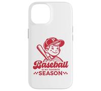 Carcasa para iPhone 14 Baseball Is My Favorite Season - Camiseta Deportiva Divertida para Jugador Retro