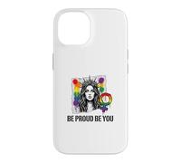 Carcasa para iPhone 14 Be Proud and Be You Rainbow LGBTQ Pride Feminista