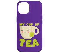 Carcasa para iPhone 14 Bebedor de Tazas de té My Cup of Tea, Lindo y Kawaii