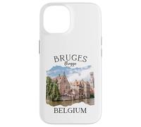Carcasa para iPhone 14 Bélgica Patrimonio Iconic Brujas Canal Arquitectura Medieval