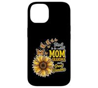Carcasa para iPhone 14 Bendecidos de ser llamados Mamá y Abuela Sunflower Día de la Madre