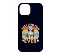 Carcasa para iPhone 14 Best Cavachon Dog Dad Ever Funny Retro Pet Owner & Lover