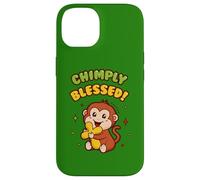 Carcasa para iPhone 14 Biblia Juego de Palabras Chimpily Blessed Christian Funny Faith Salmo 34:8