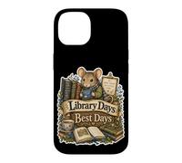 Carcasa para iPhone 14 Biblioteca Days Best Tiny Mouse Books carnet de