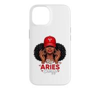Carcasa para iPhone 14 Big Energy Aries Zodiac Afro Women Red Cap Black Girl Women