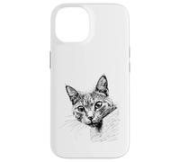 Carcasa para iPhone 14 Bonita Cara de Gato Curiosa para Todos los entusiastas de los Animales