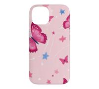 Carcasa para iPhone 14 Bonito Estampado de Mariposas Rosas con Estampado de Mariposas Rosadas, Femenino, Y2K
