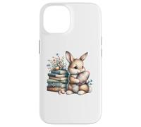 Carcasa para iPhone 14 Bookish Easter Bunny Reading Book Every Bunny Loves to Read