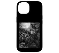 Carcasa para iPhone 14 Boxer Dog Dad Moon Funny Scary Vintage Graphic - Selfie para Hombre