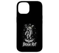 Carcasa para iPhone 14 Brain Rot Astronaut Graphic Surrealista Space Gamer Meme Gift