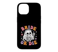 Carcasa para iPhone 14 Bride Or Die Retro Halloween Despedida de Soltera a Juego