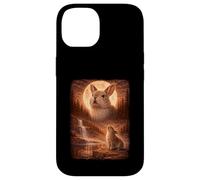 Carcasa para iPhone 14 Bunny Howling At Moon Vintage Funny Mystic