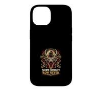 Carcasa para iPhone 14 Burn Bright Bow Never Norse Dragon Viking Runes