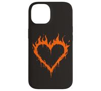 Carcasa para iPhone 14 Burning Heart Y2K Grunge