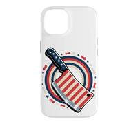 Carcasa para iPhone 14 Butcher American Flag Meat Cutter Cleaver Patriotic