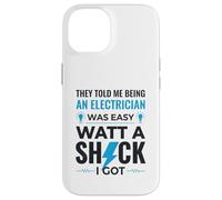 Carcasa para iPhone 14 Camiseta Funny Watt A Shock de Electrician con la Frase «Regalo»