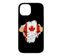 Carcasa para iPhone 14 Canadian Superhero Canada Flag Patriot Gift