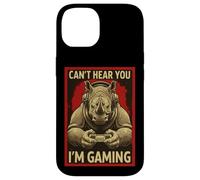 Carcasa para iPhone 14 Can't Hear You Im Gaming Rhino Funny Gamer Art para Hombres y Mujeres